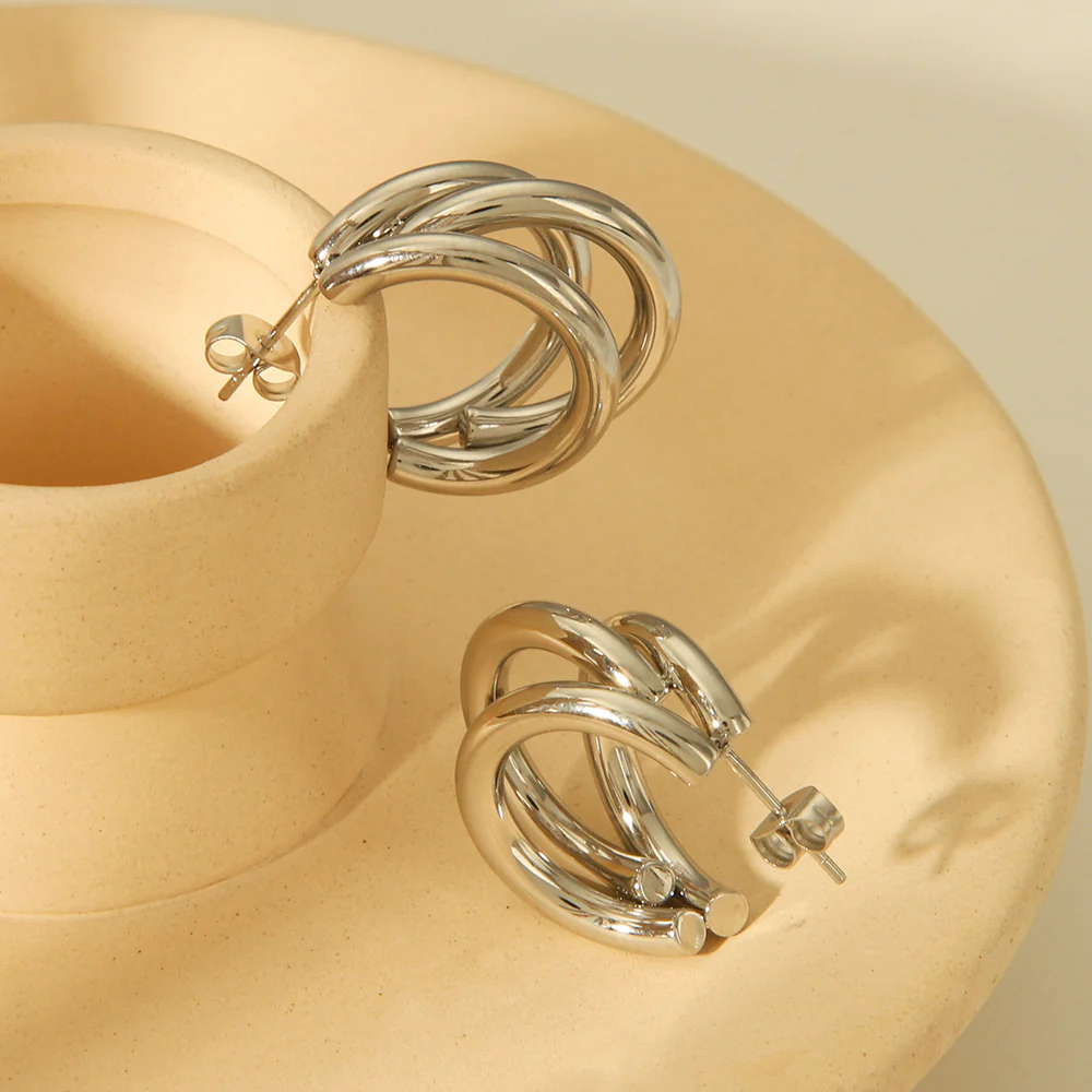 Orecchini triplo cerchio