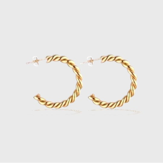Twisted Hoop Earrings