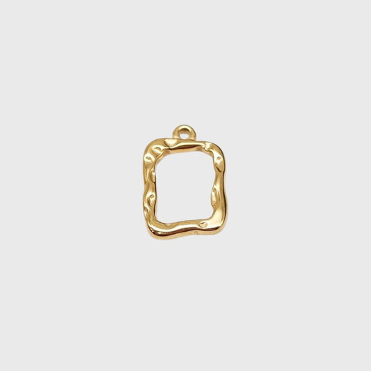 Charm rettangolo oro